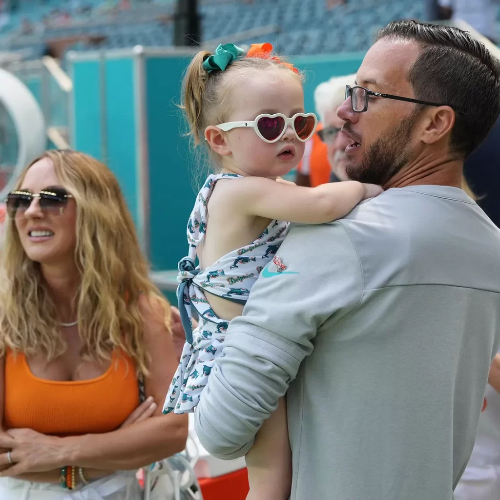 Mike McDaniel with his wife Katie and daughter Alya June