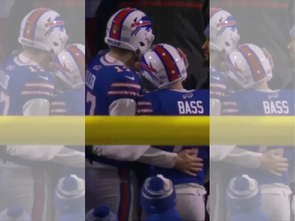 Josh Allen's Display of Leadership Shines as He Seeks Out Tyler Bass After Game Win